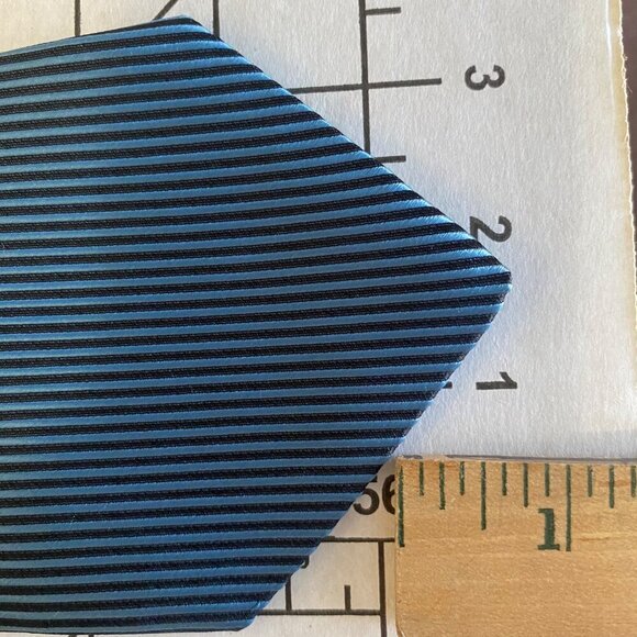Nob Hill Collection Striped Silk Tie Made In USA Hand Fashioned Italy Blue Black - Picture 5 of 14
